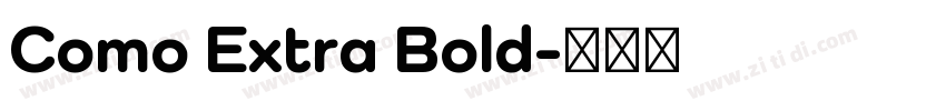 Como Extra Bold字体转换